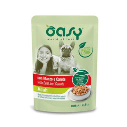 Вологий корм для собак OASY One Protein Formula Adult яловичина та морква 100 г (8054329510582)
