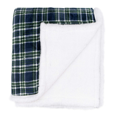 Плед Ardesto Sherpa 160х200см, 100% поліестер, клітинка, зелений (ART0202SH)