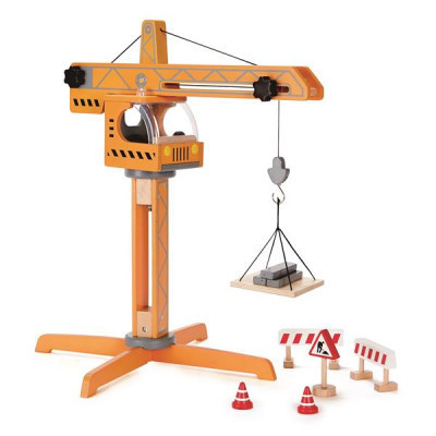Ігровий набір Hape дерев&#039;яний підйомний кран з аксесуарами (E3011)