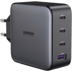Зарядний пристрій Ugreen Nexode USB-A+3*USB-C 100W GaN Te ch Fast Black (CD226)