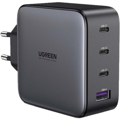 Зарядний пристрій Ugreen Nexode USB-A+3*USB-C 100W GaN Te ch Fast Black (CD226)