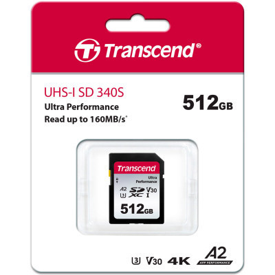 Карта пам&#039;яті Transcend 512GB SD class 10 UHS-I U3 4K (TS512GSDC340S)