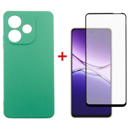 Чохол до мобільного телефона Dengos Oppo A5 Pro Case Soft + Glass (Mint) (DG-KM-153)