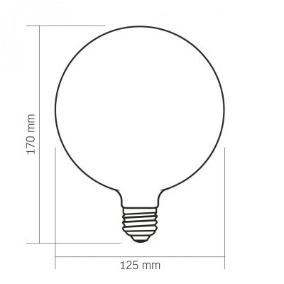 Лампочка Videx Filament 7W E27 3000K Porcelain dimmable (VL-DG125MO)