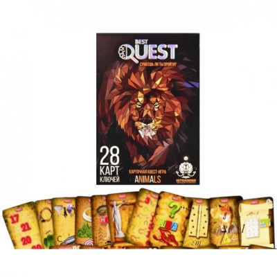 Настільна гра Danko Toys Best Quest Тварини, російська (BQ-01-02)