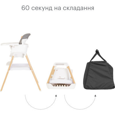 Стілець для годування Tutti Bambini 7 в 1 Nova білий (611010/3511)
