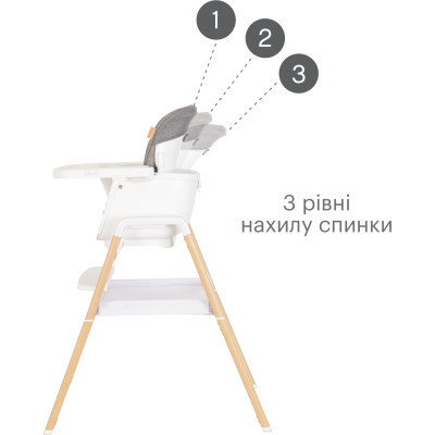 Стілець для годування Tutti Bambini 7 в 1 Nova білий (611010/3511)
