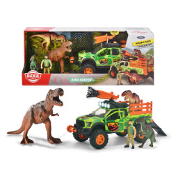 Ігровий набір Dickie Toys Полювання на динозаврів, позашляховик зі звук. та світл. еф., 3 динозаври, 1 фігурка (3837026)