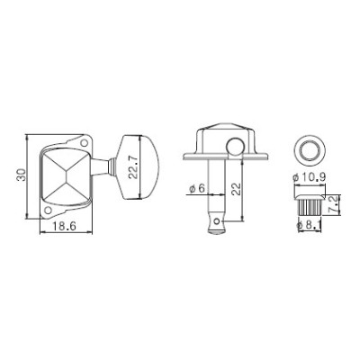 Кілки для гітари Paxphil J-21 3+3 CR