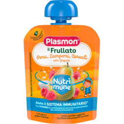 Дитяче пюре Plasmon Груша, малина, злаки, йогурт 85 г (1136142)