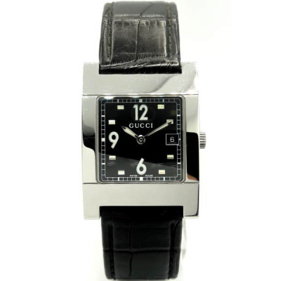 Наручний годинник Gucci 7700M 17730 BLK/STEEL/BLK STRAP