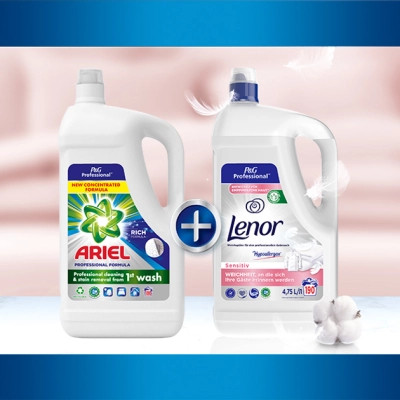 Кондиціонер для білизни Lenor Sensitiv Професійна формула для чутливої шкіри 4.75 л (8001090214324)