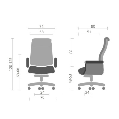 Офісне крісло Аклас Трістрам EX RL Коричневий (Шкіра LC-K) (00142845)
