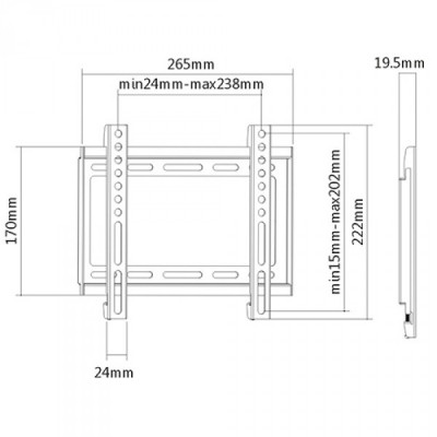 Кронштейн Brateck KL22-22F