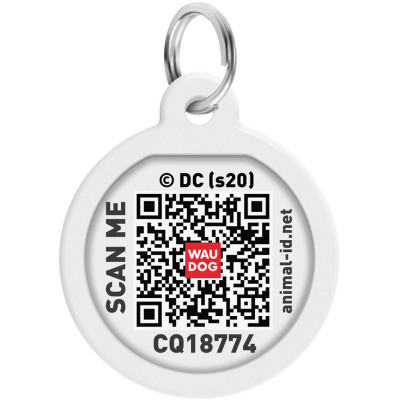 Адресник для тварин WAUDOG Smart ID з QR паспортом &quot;Чудо-жінка 1&quot;, круг 25 мм (0625-1012ru-eng)