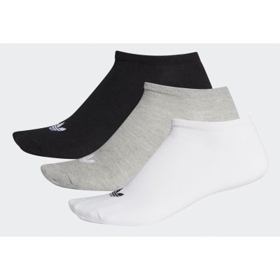 Шкарпетки Adidas Trefoil Liner FT8524 3P білий, сірий, чорний 39-42 (4062058558281)