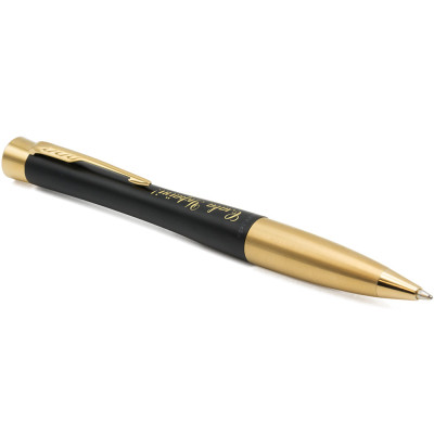 Ручка кулькова Parker URBAN 17 UKRAINE Muted Black GT BP Тризуб на торці (30035_TR)