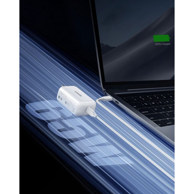 Зарядний пристрій Anker PowerPort III 65W Pod PPS+GaN (White) (A2712H21)