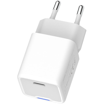 Зарядний пристрій ColorWay C101C GaN Mini 20W PD PPS USB-C white (CW-CHS059PD-WT)