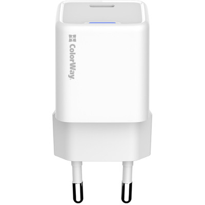 Зарядний пристрій ColorWay C101C GaN Mini 20W PD PPS USB-C white (CW-CHS059PD-WT)