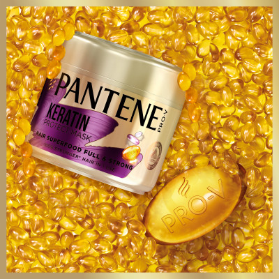 Маска для волосся Pantene Pro-V з кератином Живильний коктейль Об&#039;ємне та міцне 300 мл (8001841622316)