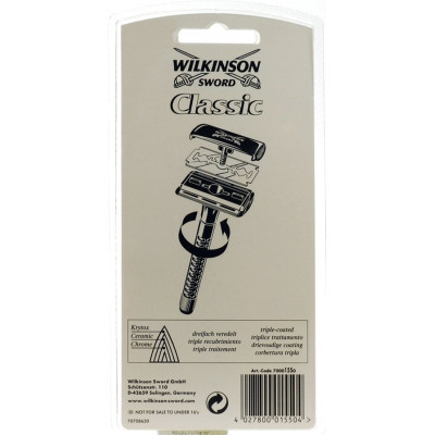 Бритва Wilkinson Sword Classic Double Edge Razor + 5 змінних лез (4027800015504)