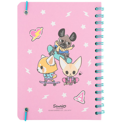 Блокнот Kite на спіралі A5 Aggretsuko , 80 аркушів, клітинка (AR25-190)