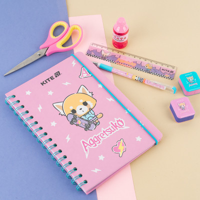 Блокнот Kite на спіралі A5 Aggretsuko , 80 аркушів, клітинка (AR25-190)
