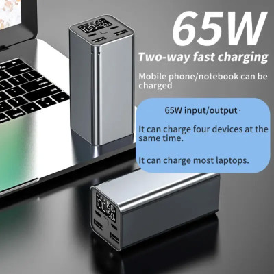 Батарея універсальна Atria 20000mAh, 65W, PD2.0, QC (WPD-65)