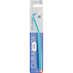 Зубна щітка Curaprox CS 1006 Single &amp; Sulcular 6 мм Монопучкова Бірюзова (CS 1006-09)