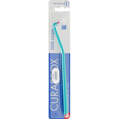 Зубна щітка Curaprox CS 1006 Single &amp; Sulcular 6 мм Монопучкова Бірюзова (CS 1006-09)
