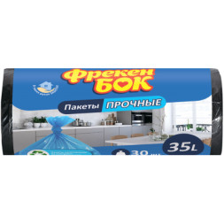 Пакети для сміття Фрекен БОК Міцні Сині 35 л 30 шт. (4820048480123)
