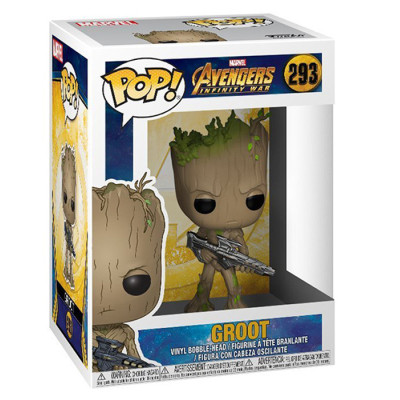 Фігурка для геймерів Funko Pop серії Месники: Війна нескінченності - Грут з бластером (26904)
