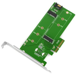 Контролер Maiwo Multi-Size PCIex4 &amp; SATA to M.2 (M-Key or B-key) KT015 SSD (45774)