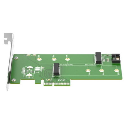 Контролер Maiwo Multi-Size PCIex4 &amp; SATA to M.2 (M-Key or B-key) KT015 SSD (45774)