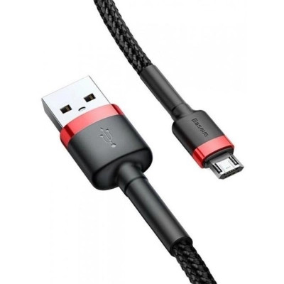 Дата кабель USB 2.0 AM to Micro 5P 1.0m Black-Red Baseus (514488)