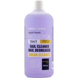 Знежирювач для нігтів Nogotok Засіб 3 в 1 для знежирювання, зняття липкого шару і очищення пензликів 500 мл (4823082015450)