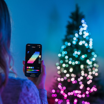 Гірлянда Twinkly Smart LED Dots 200 RGB LED Lights String, Clear Wire, Plug, IP44 10м (TWD200STP-TEU)