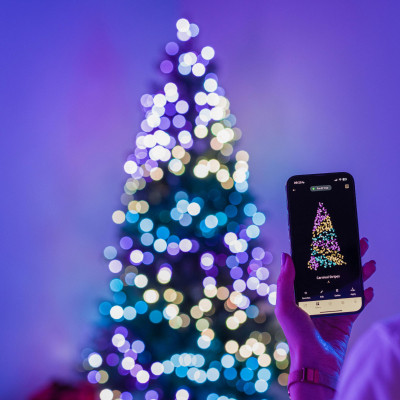 Гірлянда Twinkly Smart LED Dots 200 RGB LED Lights String, Clear Wire, Plug, IP44 10м (TWD200STP-TEU)