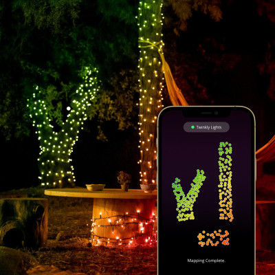 Гірлянда Twinkly Smart LED Dots 200 RGB LED Lights String, Clear Wire, Plug, IP44 10м (TWD200STP-TEU)