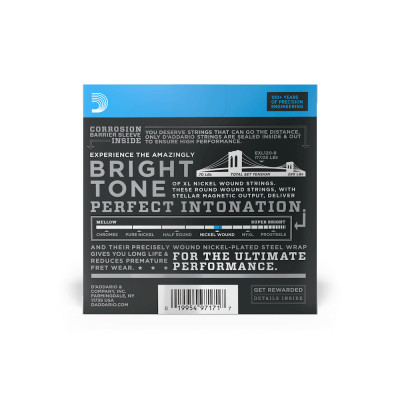 Струни для гітари D&#039;Addario XL Nickel Wound 8-String Super Light (09-65) (EXL120-8)