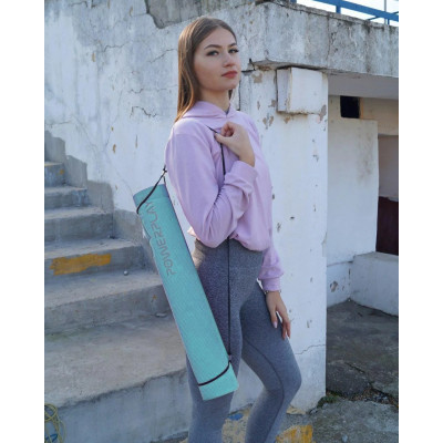 Килимок для йоги PowerPlay 4010 PVC Yoga Mat 173 x 61 x 0.6 см Зелений (PP_4010_Green_(173*0,6))