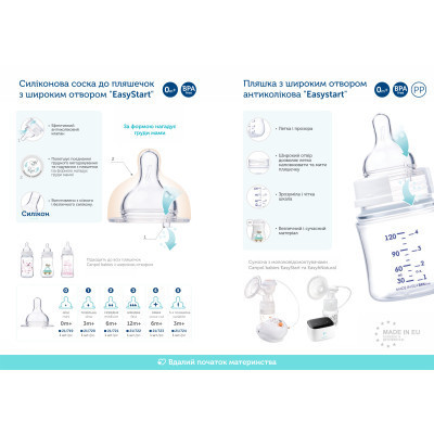 Пляшечка для годування Canpol babies EasyStart Newborn baby з широким отвором 240 мл (35/217_pin)