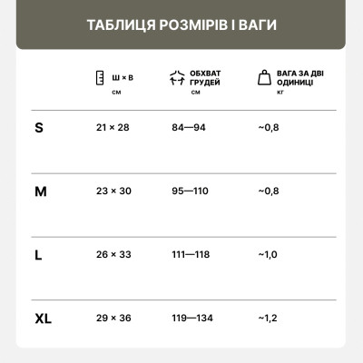 Баллистическая защита Ukrainian Armor М&#039;який під плити PCSAI, ДСТУ 2, розмір L (SAIPCSAI2DL)