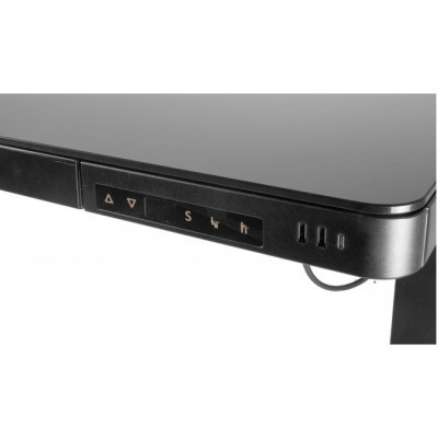 Комп&#039;ютерний стіл Barsky StandUp black glass 1200*600 (BST-11)