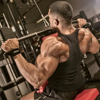 Кистьові лямки RDX S4 Gym Cotton Gel Straps Black Plus (WAC-S4B+)