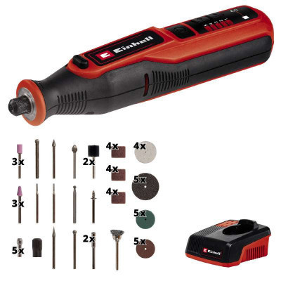 Гравер Einhell TE-MT 7.2LI 7.2В, 5500-26000об/хв, 51 насадка, 1.2кг (4419330)