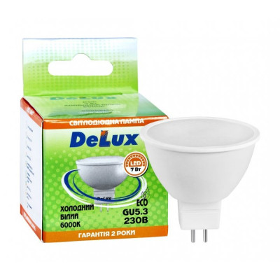 Лампочка Delux JCDR 7Вт 6000K 220В GU5.3 (90006129)