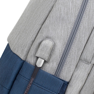Рюкзак для ноутбука RivaCase 17.3&quot; 7567 Prater, Grey / Dark Blue (7567Grey/DarkBlue)