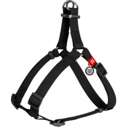 Шлея для собак WAUDOG Waterproof металічна пряжка-фастекс Ш 15 мм Д 40-55 см чорна (27641)
